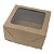(25pçs) Caixa 4 Visor (Kraft) (8x7.5x4 cm) Embalagem Janelar - Imagem 1