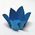 Forminha de Papel Flor Azul Royal (2.3x2.3x3 cm) 100unid Brigadeiros - Imagem 1