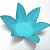 Forminha de Papel Flor Azul Turquesa / Tiffany (2.3x2.3x3 cm) 100unid - Imagem 1