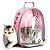 Bolsa Mochila Pet Cães e Gatos Visão Panorâmica Astronauta em Acrílico - Imagem 3