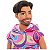 Boneco Barbie Ken Fashionistas 227, Moreno com Barba e Roupa Inspirado no Icônico Totaly Hair de 1991 - HRH26 Mattel - Imagem 2