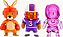Stumble Guys, Kit Figuras 3D Boxing Roo, Quarterback, Amethyst Nyx Estrela - Imagem 2