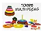 Torre Multi Peças Brinquedo Educativo de Madeira - Imagem 1