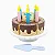 Bolo de Aniversário Fatiado de Chocolate NewArt - Imagem 1