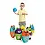 Brinquedo Conjunto De Boliche Tateti Multicolor Bolibichos - Imagem 2