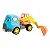 Brinquedo Escavadeira Infantil Turbo Truck Azul/Laranja Maral - Imagem 2