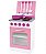 Kit Fogão Geladeira e Pia de Brinquedo Rosa MDF Junges - Imagem 2