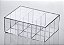Caixa organizadora com tampa e divisórias 22,5 x 16,5 x 8,5 cm - Imagem 1