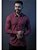 Camisa Masculina  Social Slim Vinho - Imagem 1