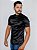 Camisa De Botão Gola Padre Acetinado Preto - Imagem 1