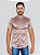 Camisa De Botão Gola Padre Acetinado champanhe - Imagem 3