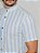 Camisa Gola Padre Listras Azul  em linho - Imagem 3