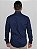 Social Super Slim Fit Estampa Azul Neoo - Imagem 3