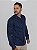 Social Super Slim Fit Estampa Azul Neoo - Imagem 4