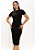 Vestido Canelado Clássico Preto Marya Lekazis - Imagem 1