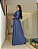Vestido Sandra jeans chambray longo com botões frontais - Imagem 3