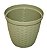 Cachepô Plástico Rattan Cor Cinza Taupe - 16 x 14,6cm - 1,7 Litros - Imagem 2