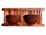 Vaso Artesanal Rústico de Parede Duplo - Madeira e Fibra de Coco - 80 x 36cm - Imagem 1