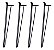 Conjunto de 4 Hairpin Legs com 73cm de altura - Pintura Eletrostática em Preto - Imagem 2