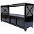 Rack Preto com 4 Portas e 1 Nicho Vazado - Imagem 1