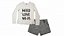 CONJUNTO BLUSA OFF WHITE COM SHORTS LÃZINHA XADREZ - VIC&VICKY - Imagem 1