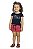CONJUNTO MENINA BLUSA MEIA MALHA PENTEADA E SHORTS EM MOLETINHO - ELIAN - Imagem 1