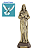 Imagem Escultura Metal Santa Rita de Cassia  Ouro Velho 21cm - Imagem 4