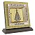 Adorno Nicho de Nossa Senhora Aparecida Metal Base de Madeira 19 Cm - Imagem 2