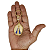 Chaveiro Nossa Senhora Aparecida Dourado e Resina Perolizada - Imagem 2