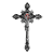 Cruz De Parede Com Medalha De Sao Bento Metal Resinado 24 Cm - Imagem 2