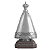 Imagem de Nossa Senhora Aparecida em Metal Prata Velha com Base 25cm - Imagem 2