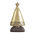 Imagem Nossa Senhora Aparecida 14 Cm Metal  Base de Madeira - Imagem 2