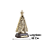 Imagem Nossa Senhora Aparecida 14 Cm Metal  Base de Madeira - Imagem 4