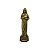 Imagem Escultura Santa Rita  Metal Dourado Com Base 14 Cm - Imagem 4