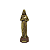 Imagem Escultura Santa Rita  Metal Dourado Com Base 14 Cm - Imagem 2