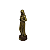 Imagem Escultura Santa Rita  Metal Dourado Com Base 14 Cm - Imagem 5