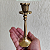 Castiçal Tulipa 15 Cm Bronze Maciço 2 Cm Base Polida a Mão - Imagem 3