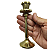 Castiçal Tulipa 15 Cm Bronze Maciço 2 Cm Base Polida a Mão - Imagem 7