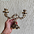 Castiçal Altar Para 2 Velas de 2 cm Metal Bronze - Imagem 4