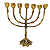Candelabro Menorá 07 Velas Bronze Puro Sacredstore 25 Cm - Imagem 1