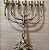 Candelabro Menorá 07 Velas Bronze Puro Sacredstore 25 Cm - Imagem 4