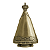 Imagem Nossa Senhora Aparecida 12 Cm Cor Verniz Ouro Velho - Imagem 4