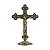 Crucifixo Metal Mesa Altar Oratório Medalha São Bento 13cm - Imagem 2
