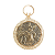 Medalhão de Berço Anjo da Guarda em Metal Decorativo Dourado - Imagem 1