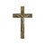 Crucifixo De Parede Metal Com Textura Amadeirada 25 Cm - Imagem 1