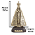 Adorno Nossa Senhora Aparecida Cor Ouro Velho com Base de Madeira 25cm - Imagem 5