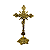 Cruz de Mesa Bronze Maciço 23 Cm Cristo Esplendor - Imagem 1