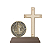 Oratório Crucifixo com Medalha de São Bento Ouro Velho 15cm - Imagem 3