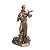São Francisco de Assis 21cm Resina Cobre Imagem Sacra Decorativa Presente - Imagem 1