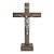 Cruz de Mesa Madeira Nobre Cristo Prateado 20cm Devocional - Imagem 4